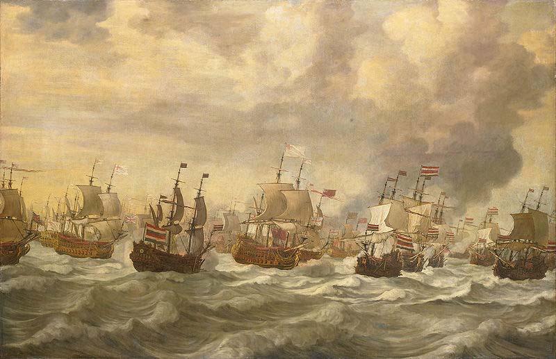 willem van de velde  the younger Episode from the Four Day Battle at Sea, 11-14 June 1666, in the second Anglo-Dutch War oil painting picture